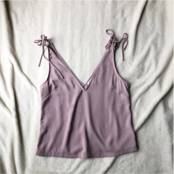 Revolve By the Way Pink Tie Shoulder Tank Top - Picture 2 of 4
